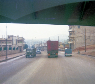 Down the hill into Hama City