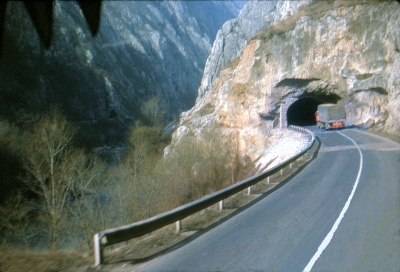 John near Nis, Yugo with GFV140N about to enter unlit tunnel